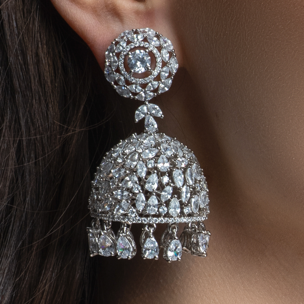 Dazzling Jhumkas perfect for adding an extra dose of qlamour to any look. Designed for women who lead inspired lives these earrings are a must-have for your jewelry Jaipur RoseJaipur RoseEarringsGizelle Jhumka Designer Indian Earrings by Jaipur Rose Luxury Indian D